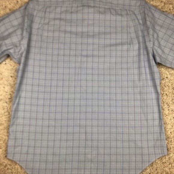 Lauren Ralph Lauren 15.5 34/35 Classic Fit Stretch Blue Plaid Button Up Shirt - Picture 8 of 8